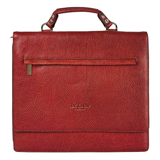Деловая сумка Dr.Koffer из натуральной кожи коричневая