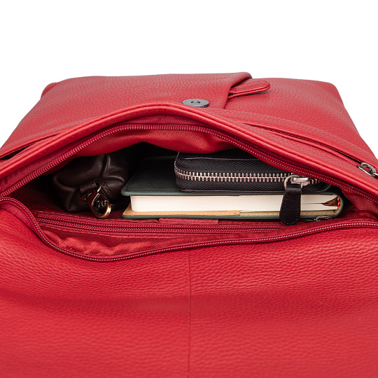 Рюкзак Dr.Koffer из натуральной кожи красный