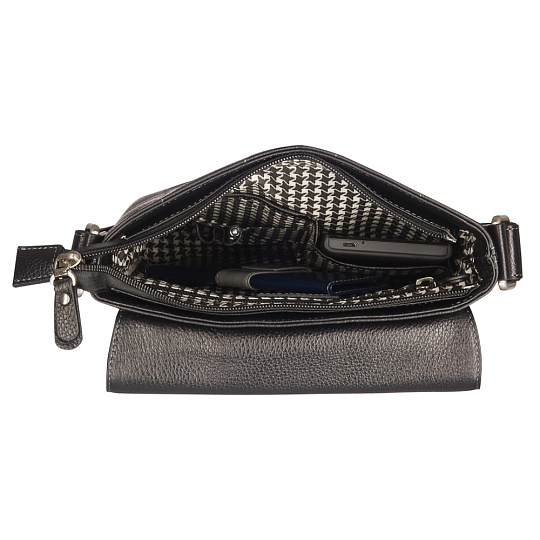 Сумка через плечо Dr.Koffer из натуральной кожи черная