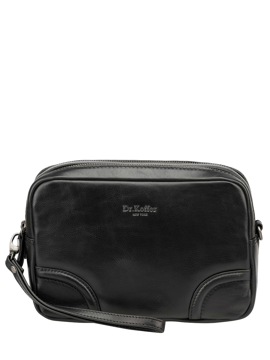 Сумка-визитка Dr. Koffer из натуральной кожи черная
