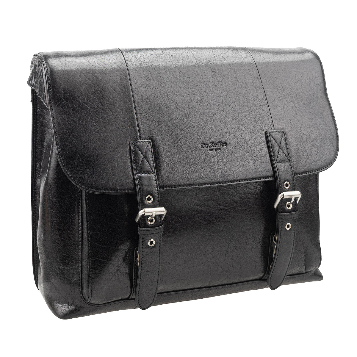 Портфель Dr.Koffer из натуральной кожи черный