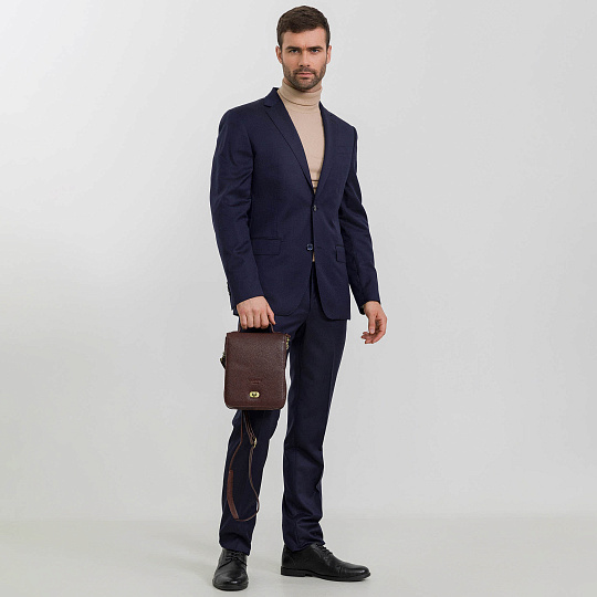 Сумка через плечо Dr.Koffer из натуральной кожи коричневая