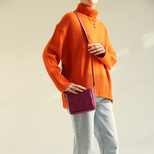 Женская сумка Dr. Koffer из натуральной кожи розовая