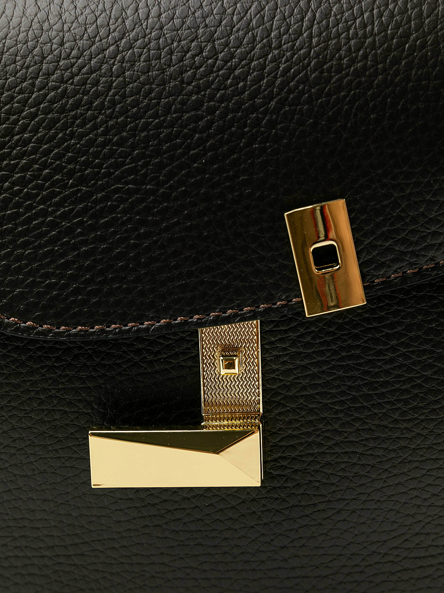 Женская сумка Dr.Koffer из натуральной кожи темно-коричневая