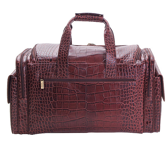 Сумка дорожная Dr.Koffer из натуральной кожи коричневая