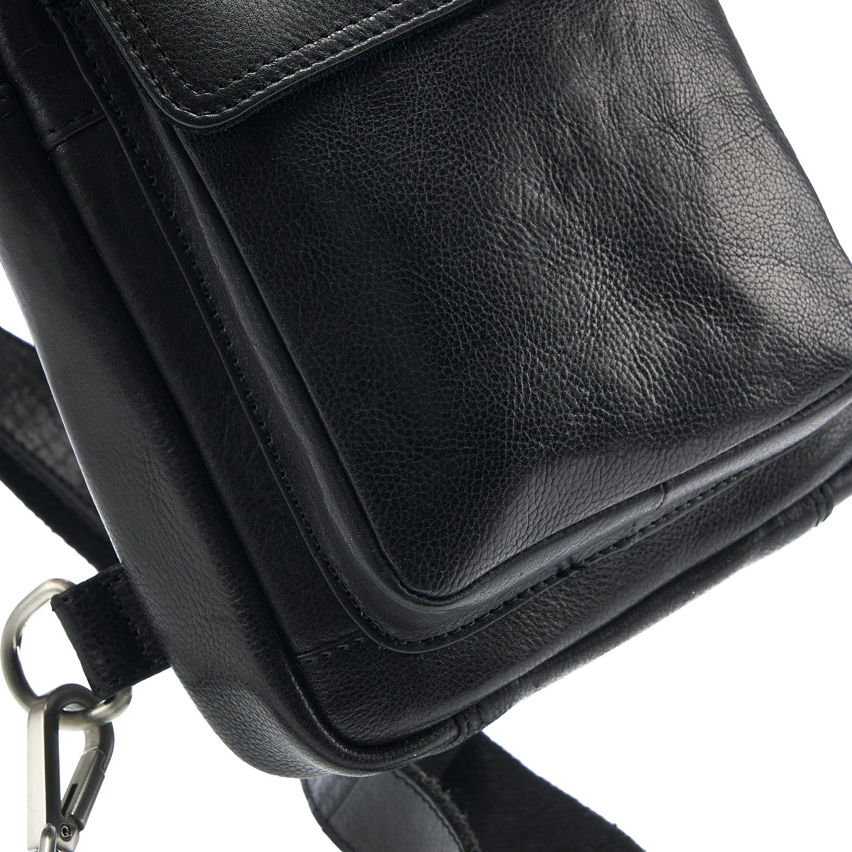 Сумка через плечо Dr.Koffer из натуральной кожи черная