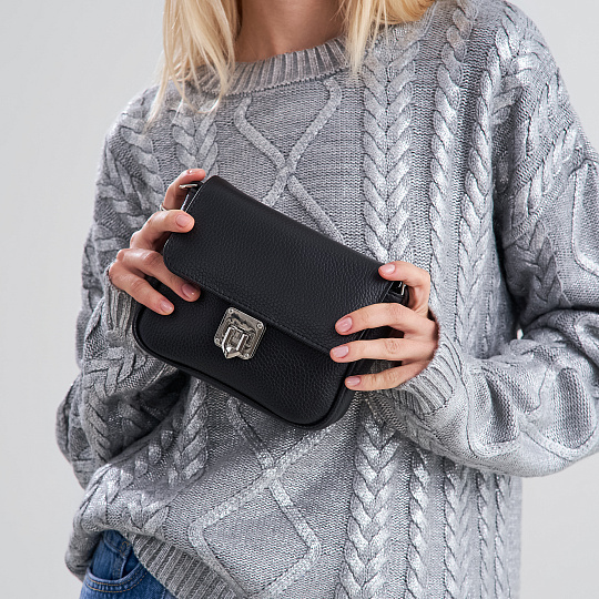 Женская сумка Dr. Koffer из натуральной кожи черная