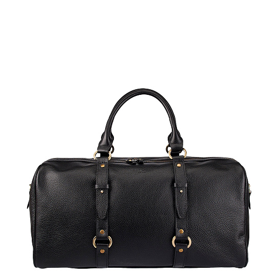 Дорожная сумка Dr.Koffer из натуральной кожи черная