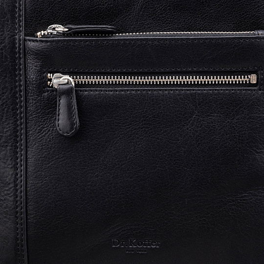 Сумка через плечо Dr.Koffer из натуральной кожи черная