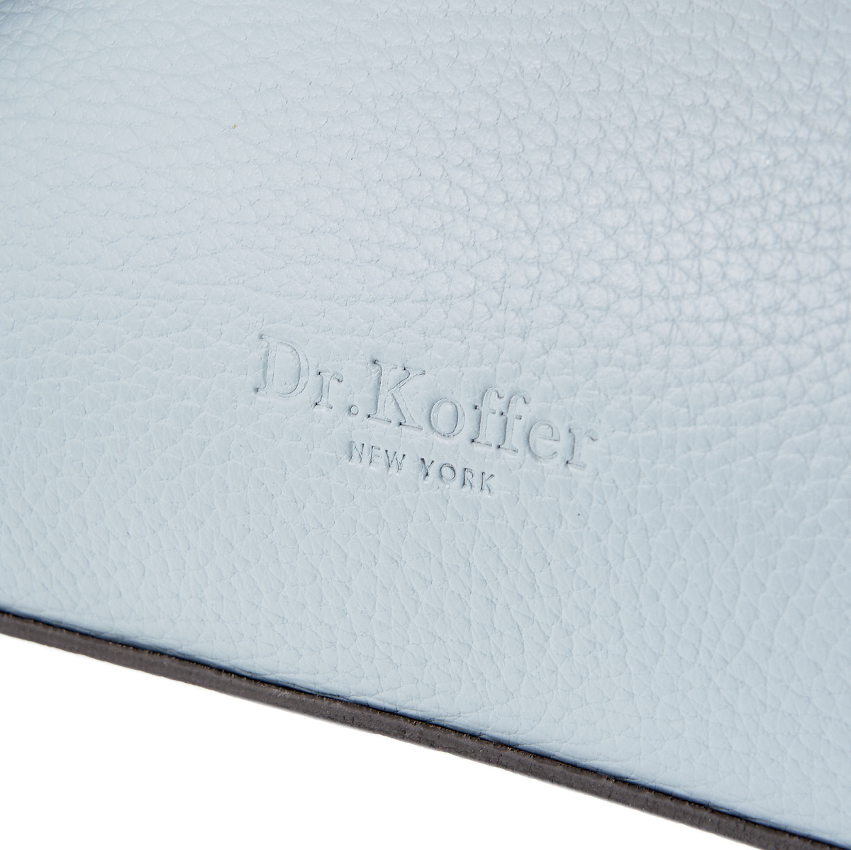 Женская сумка Dr. Koffer из натуральной кожи голубая