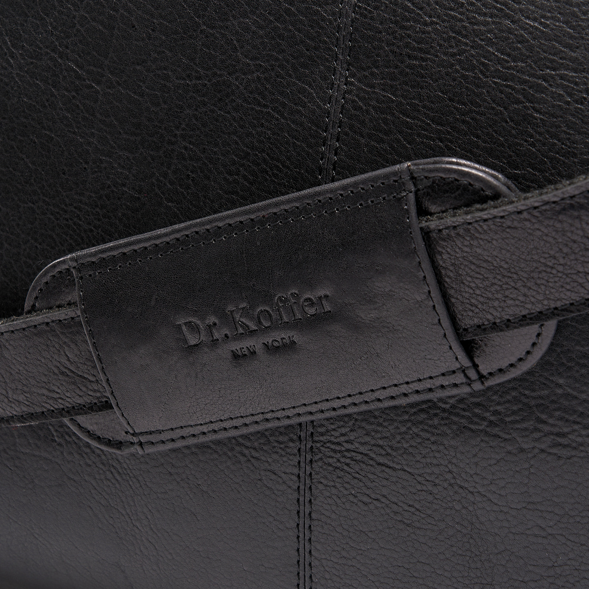 Портфель Dr.Koffer из натуральной кожи черный