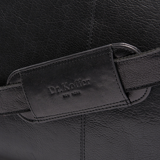 Портфель Dr.Koffer из натуральной кожи черный
