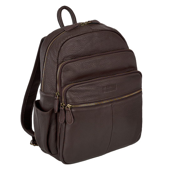 Рюкзак Dr.Koffer из натуральной кожи темно-коричневый