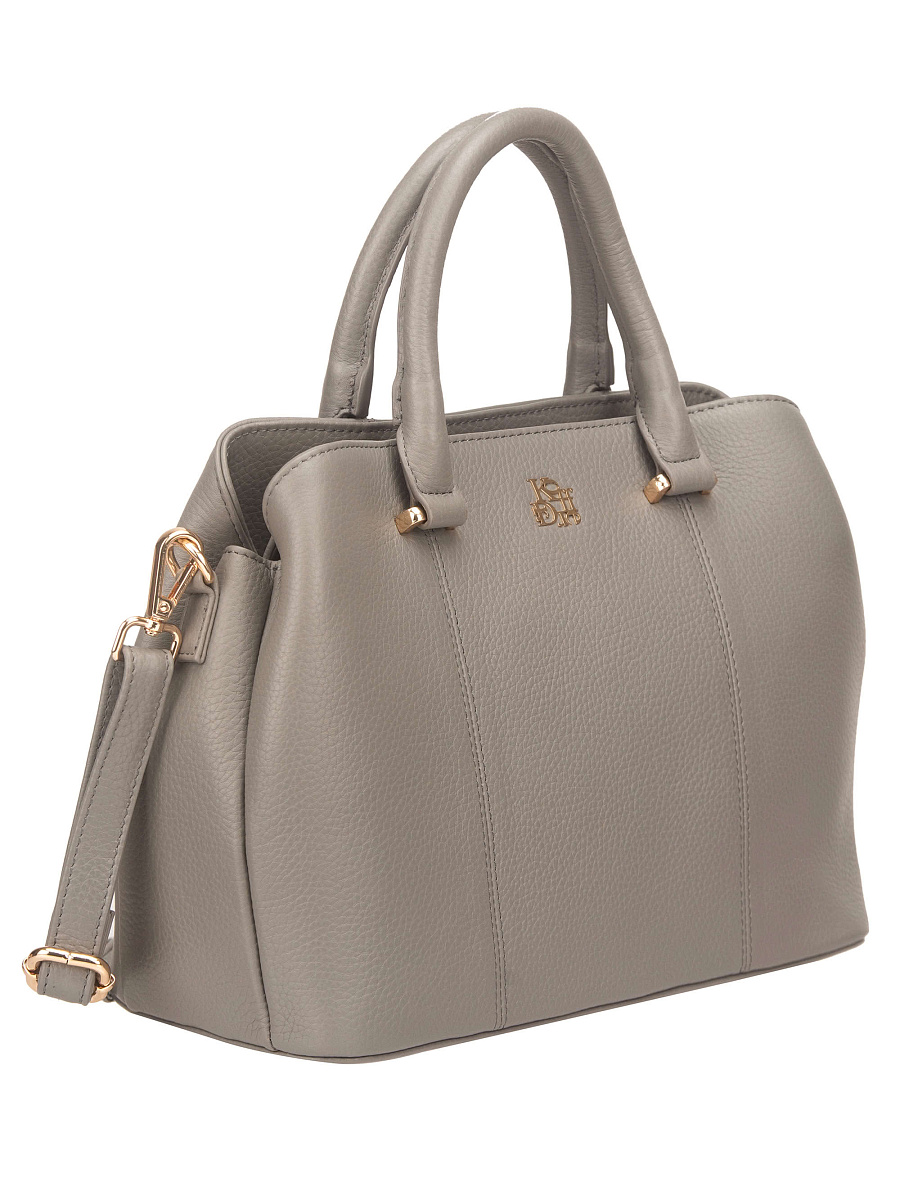 Женская сумка Dr. Koffer из натуральной кожи серая