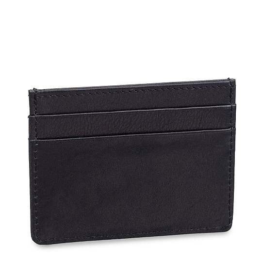 Кредитница Dr.Koffer из натуральной кожи черная