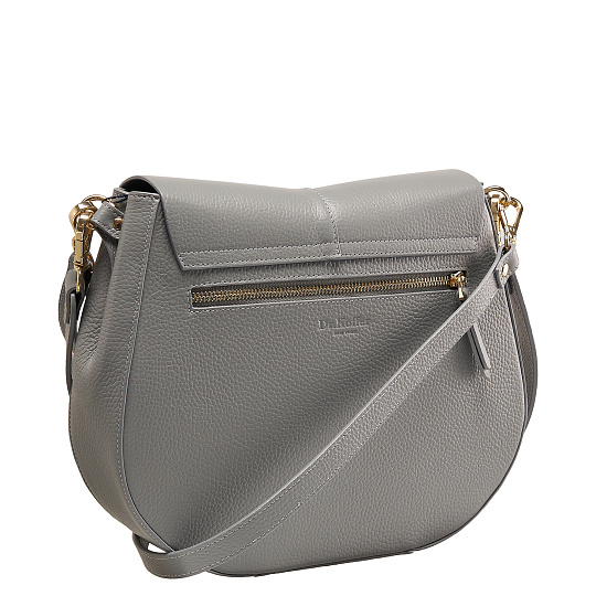 Женская сумка  Dr. Koffer из натуральной кожи серая