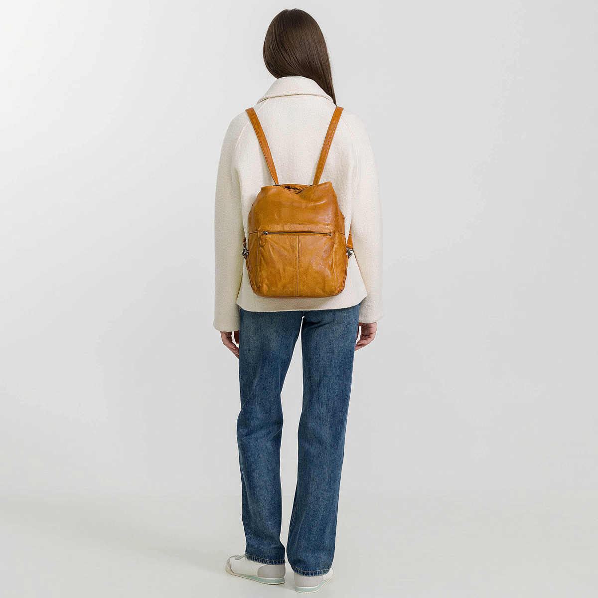 Сумка через плечо Dr.Koffer из натуральной кожи коричневая