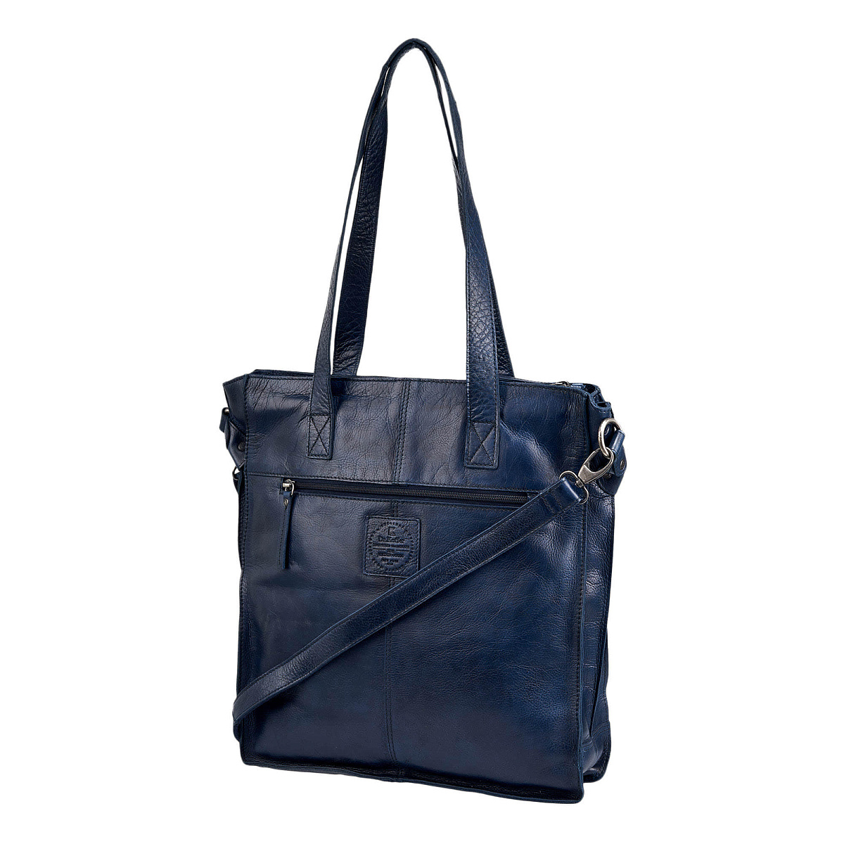 Деловая сумка Dr.Koffer из натуральной кожи синяя