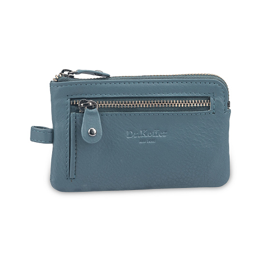 Ключница Dr.Koffer из натуральной кожи голубая