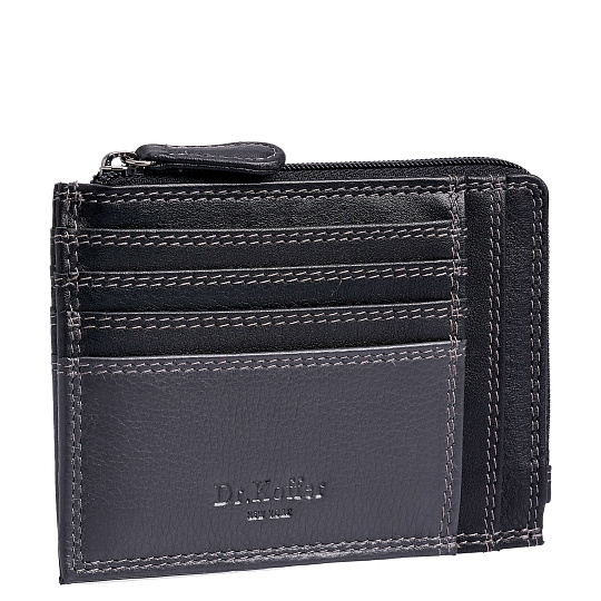 Кредитница Dr.Koffer из натуральной кожи черная