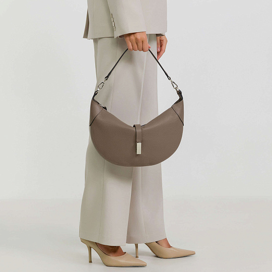 Женская сумка Dr. Koffer из натуральной кожи бежевая