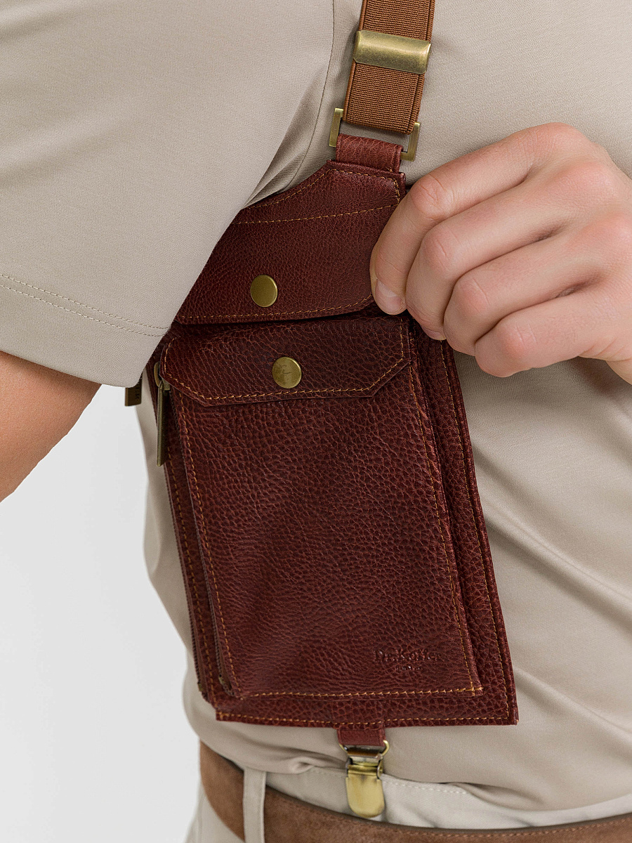 Нагрудный кошелек дорожный Dr.Koffer из натуральной кожи