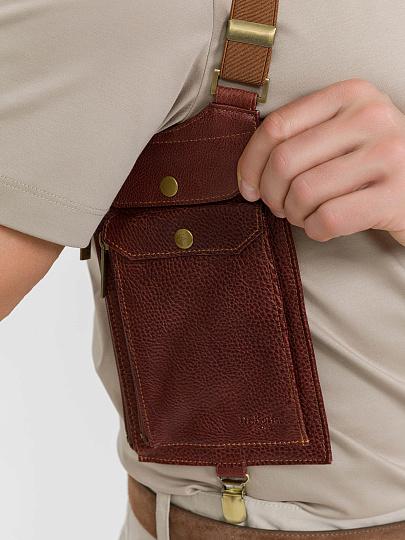 Нагрудный кошелек дорожный Dr.Koffer из натуральной кожи