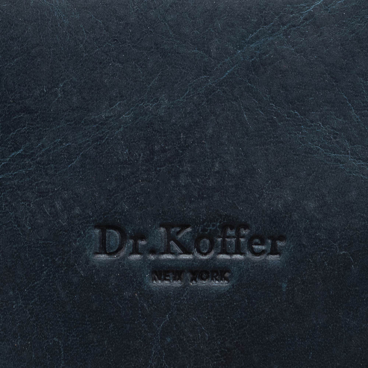 Монетница Dr.Koffer из натуральной кожи синяя