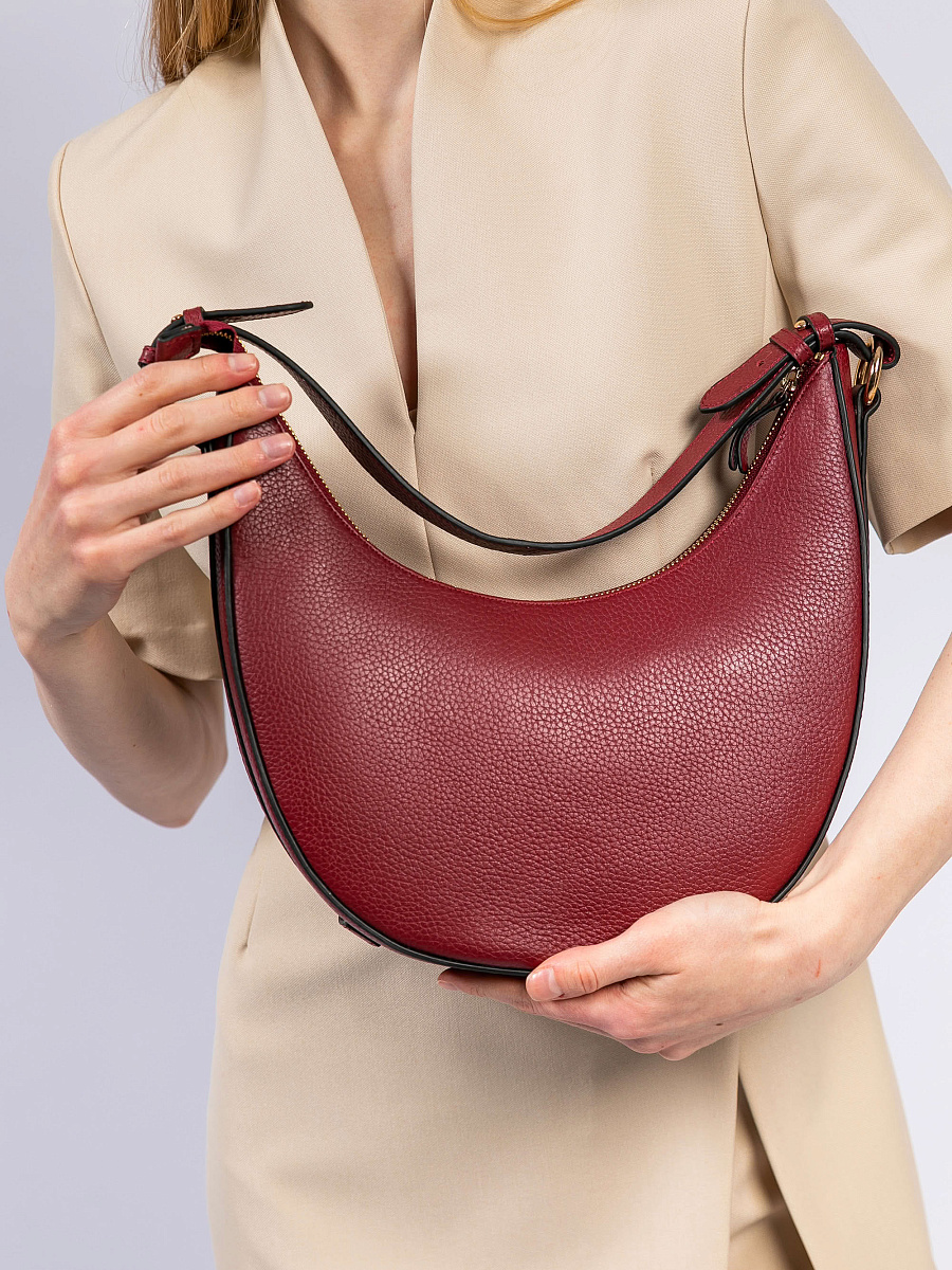 Женская сумка Dr. Koffer из натуральной кожи бордовая