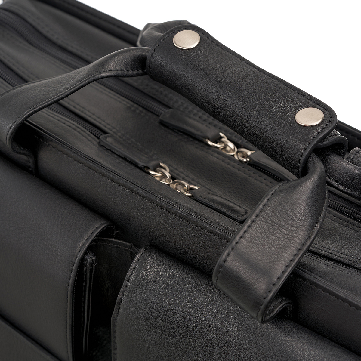 Деловая сумка Dr.Koffer из натуральной кожи черная