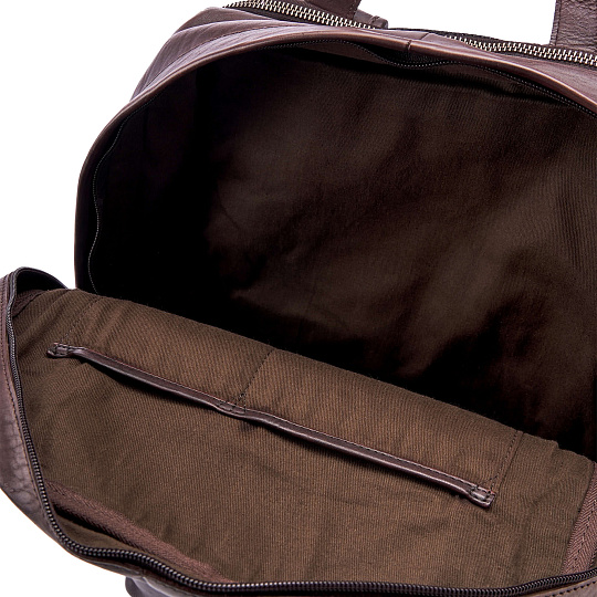 Рюкзак Dr.Koffer из натуральной кожи темно-коричневый