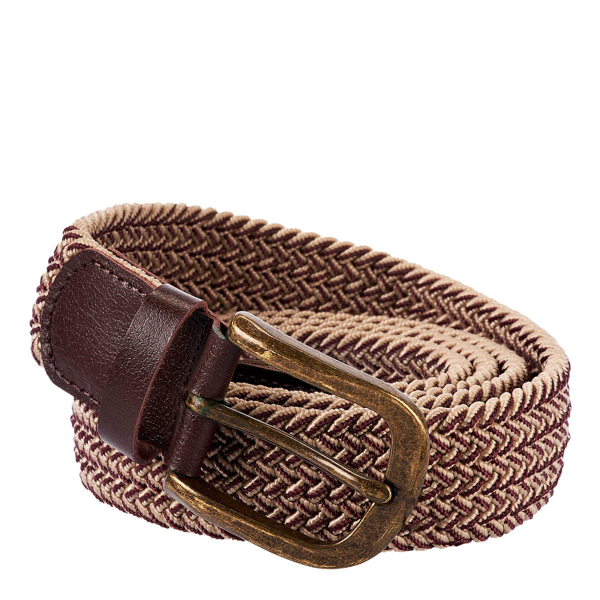 Ремень Dr.Koffer из натуральной кожи и текстиля зеленый