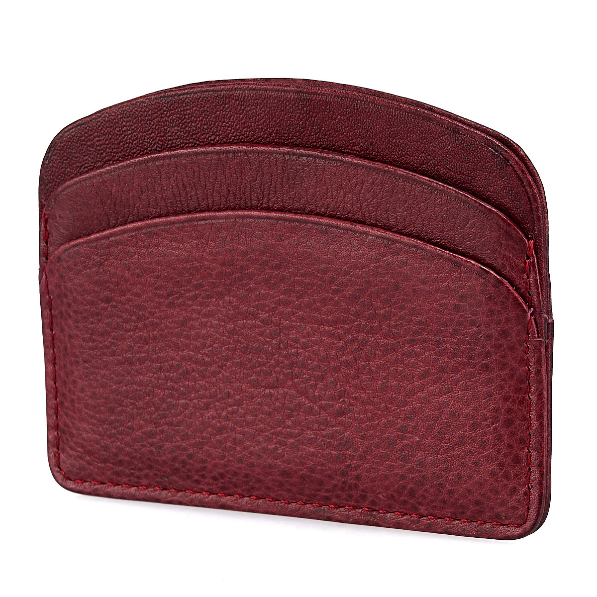 Кредитница Dr.Koffer из натуральной кожи бордовая