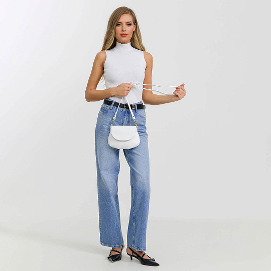 Женская сумка Dr. Koffer из натуральной кожи белая