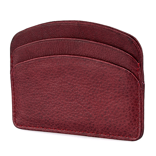 Кредитница Dr.Koffer из натуральной кожи бордовая