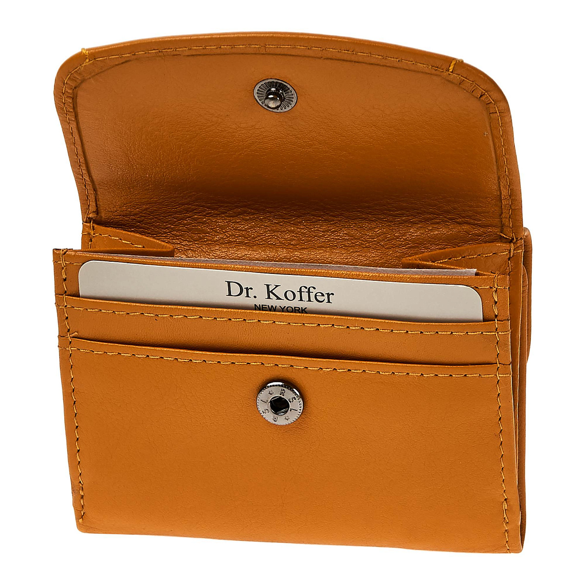 Портмоне Dr.Koffer из натуральной кожи желтое