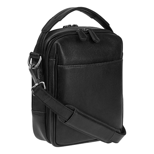 Сумка через плечо Dr.Koffer из натуральной кожи черная
