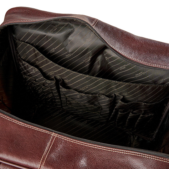 Сумка дорожная Dr.Koffer из натуральной кожи коричневая