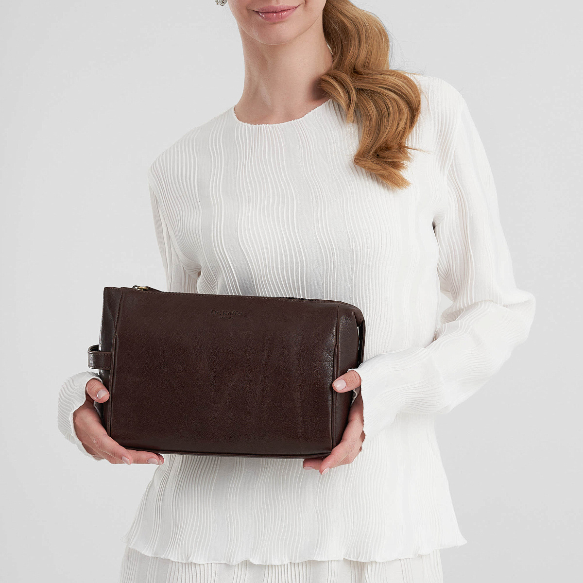Несессер Dr.Koffer из натуральной кожи коричневый