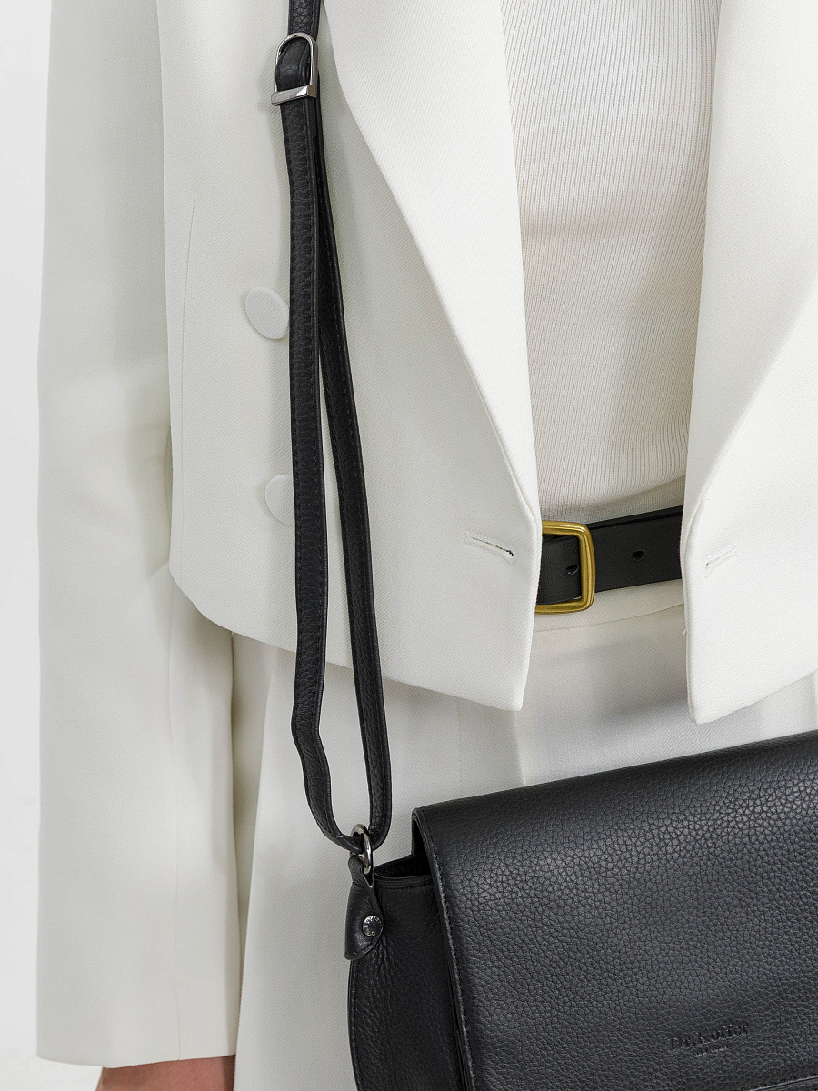 Женская сумка Dr.Koffer из натуральной кожи чёрная