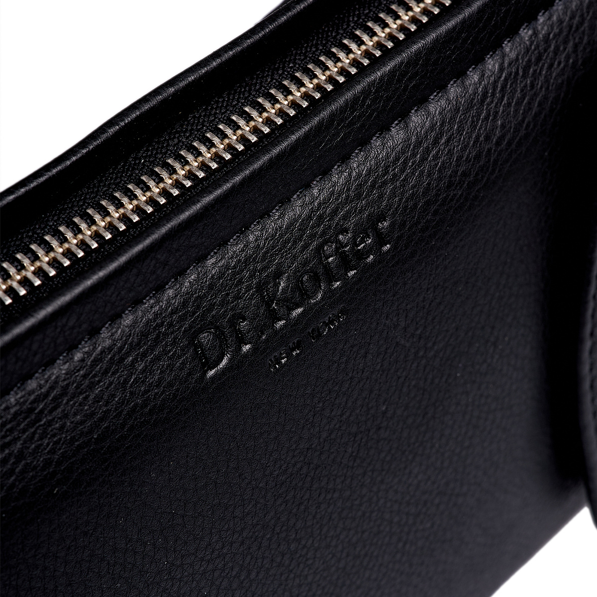 Сумка барсетка из натуральной кожи Dr. Koffer черная