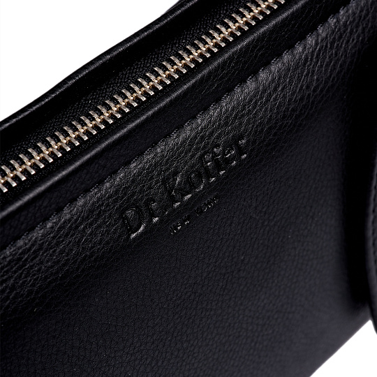 Сумка барсетка из натуральной кожи Dr. Koffer черная