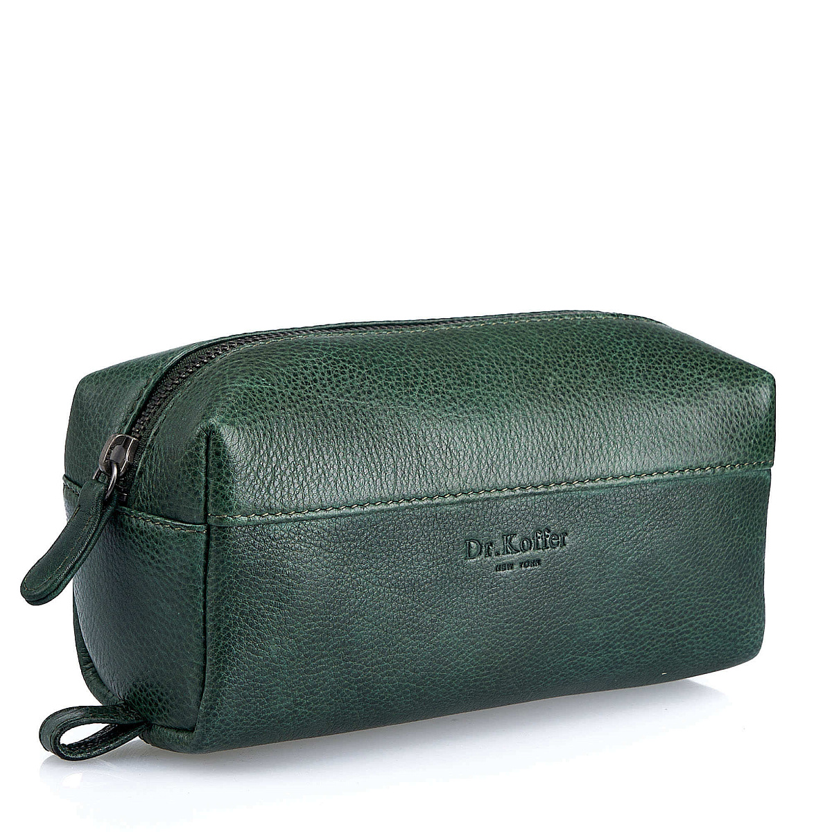 Несессер Dr.Koffer из натуральной кожи зеленый