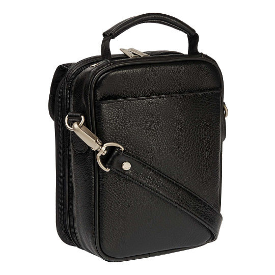 Черная кожаная сумка для документов Dr.Koffer B216170-01-04