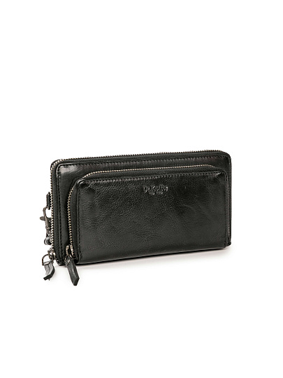 Портмоне Dr.Koffer из натуральной кожи черное