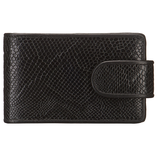 Визитница Dr.Koffer из натуральной кожи черная