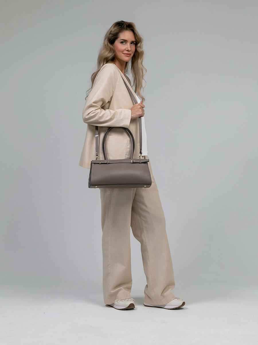 Женская сумка Dr.Koffer из натуральной кожи пыльная роза