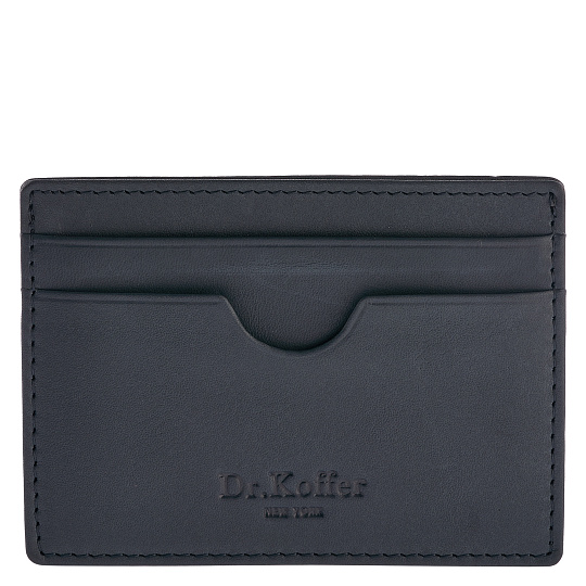 Кредитница Dr.Koffer из натуральной кожи синяя