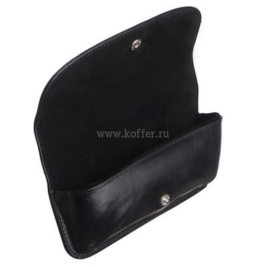 Очечник из гладкой черной кожи Dr.Koffer X510373-114-04
