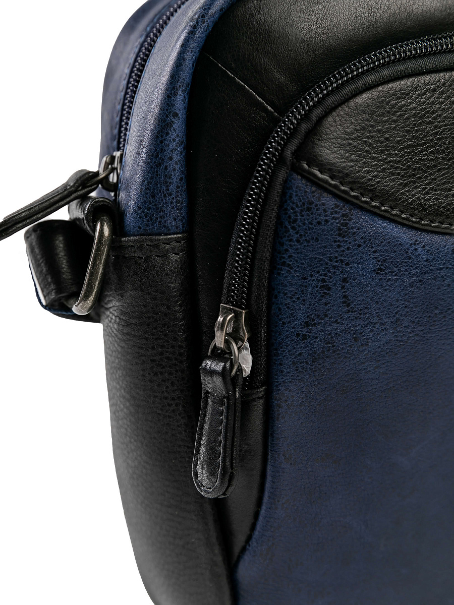 Сумка через плечо Dr.Koffer из натуральной кожи синяя